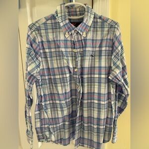 Vineyard Vines-“Whale Shirt” Plaid Button Down Shirt, Multi, Size 7 EUC